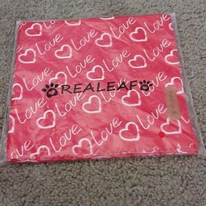 Realeaf Love Dog Bandanas 2 Pack, Reversible Valentines Day Pet Scarf Sz…